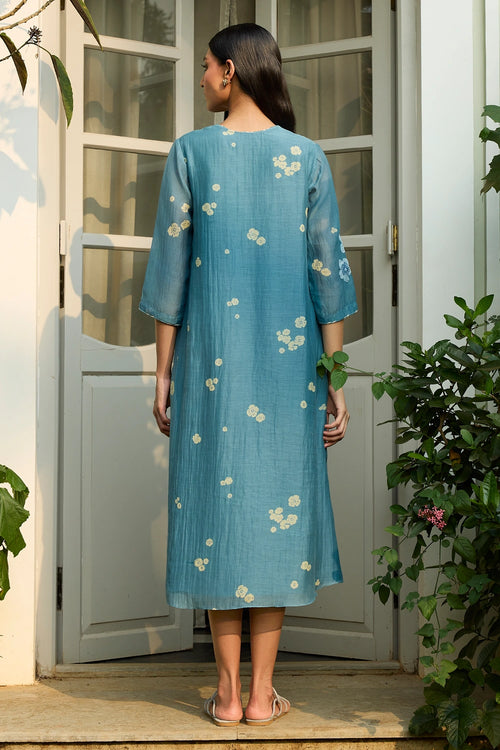 Ocean Blue Applique Dress