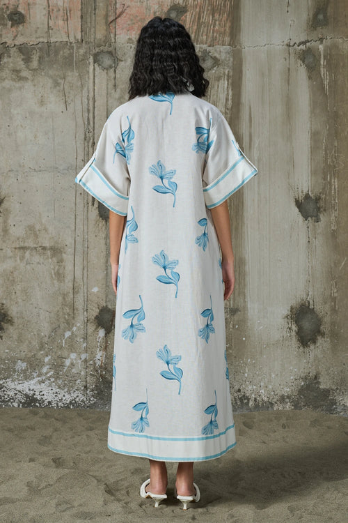 Moonlit Bloom Asymmetrical Dress