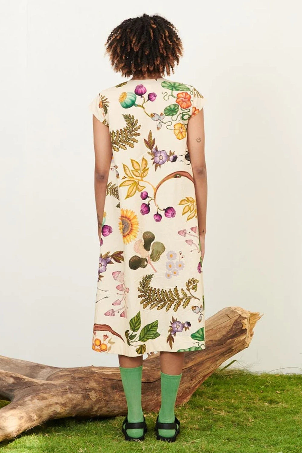 Grandma Print A-line Dress