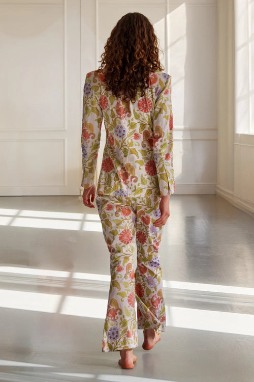 Kalamkari Mor Blazer Set