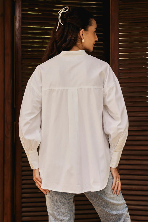 White Hand Embellished Pinacolada Blouse