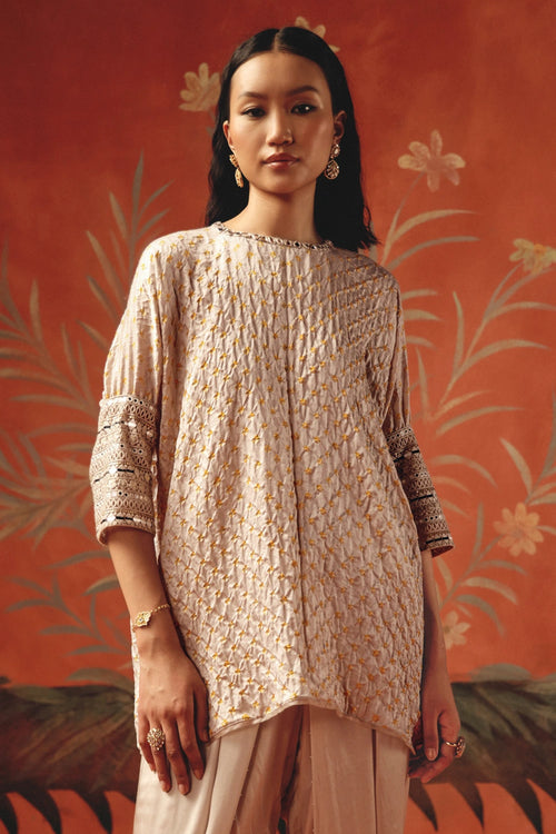Moon Dust Tunic Top with Long Cuffs