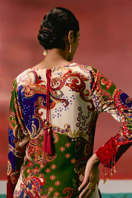 Paisley Velvet Kurta Set