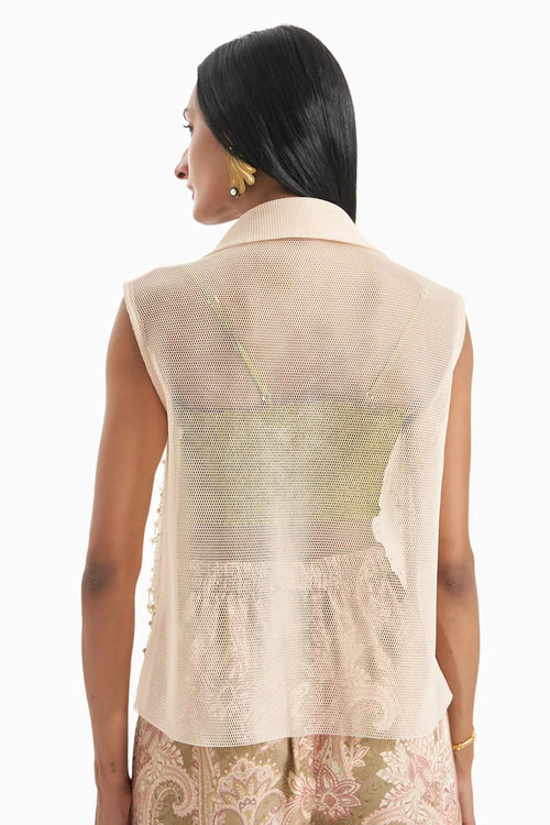 Pearl Drift Mesh Vest