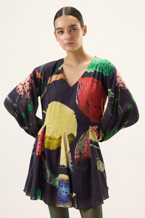 Multicolored Grape Dress