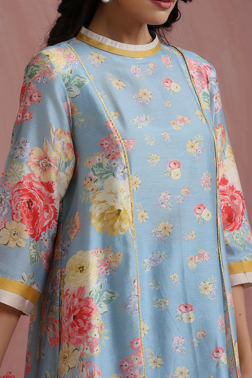 Powder Light Blossoms Kurta Set