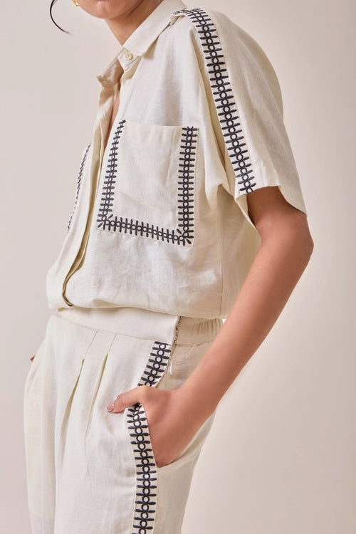 Linen Thread-Work Shirt
