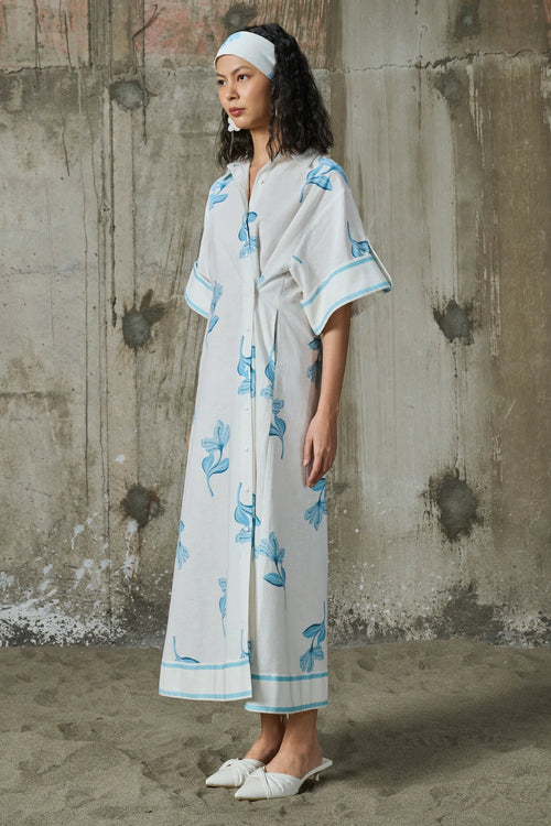 Moonlit Bloom Asymmetrical Dress