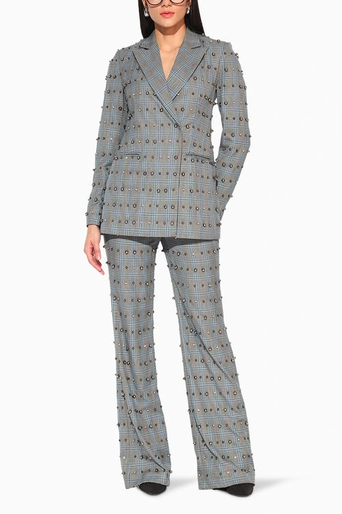 Noxira Embroidered Pant Suit Set