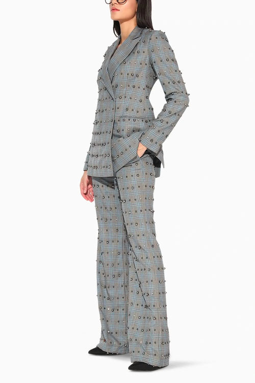 Noxira Embroidered Pant Suit Set