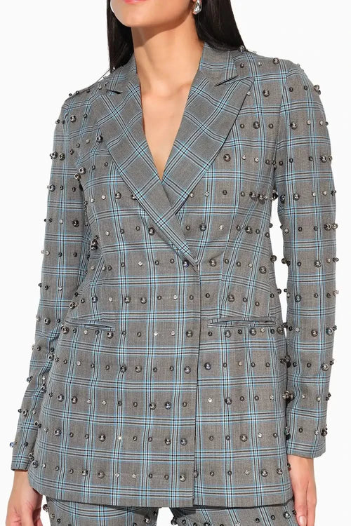 Noxira Embroidered Pant Suit Set