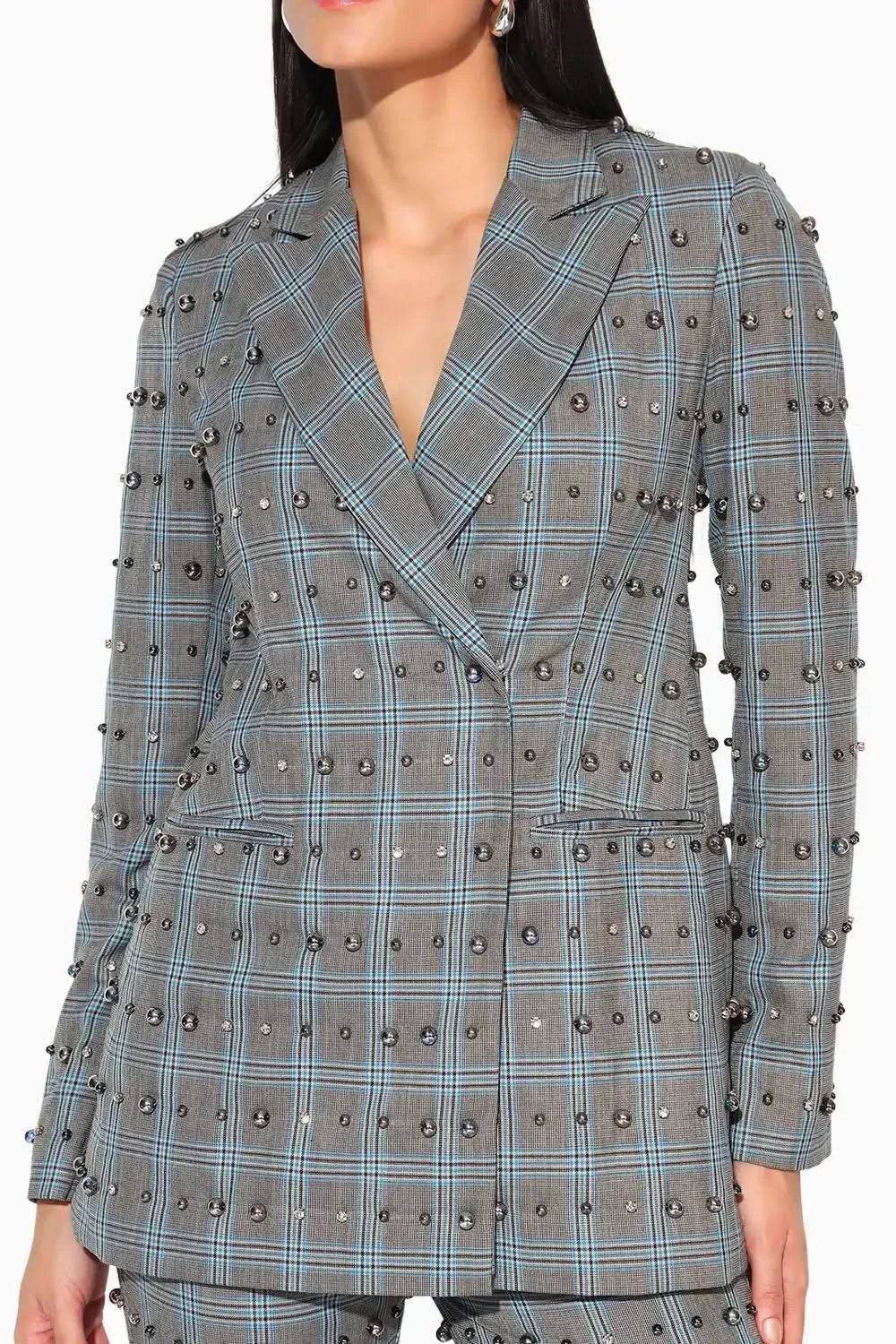 Noxira Embroidered Pant Suit Set