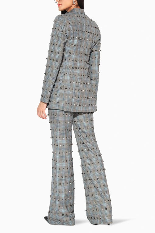 Noxira Embroidered Pant Suit Set