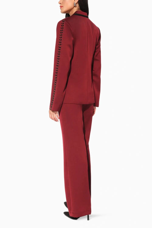 Solira Maroon Pant Suit Set