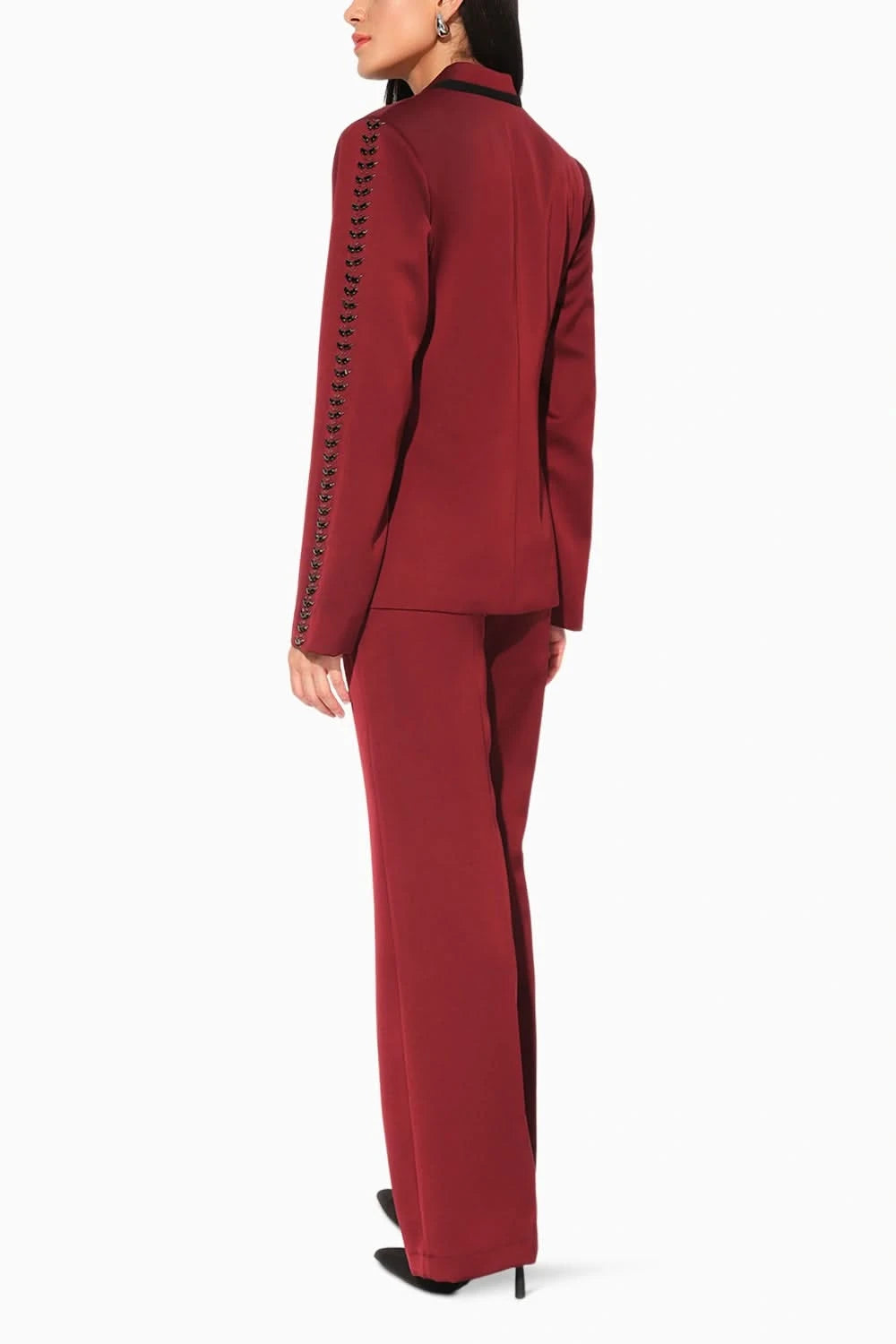 Solira Maroon Pant Suit Set