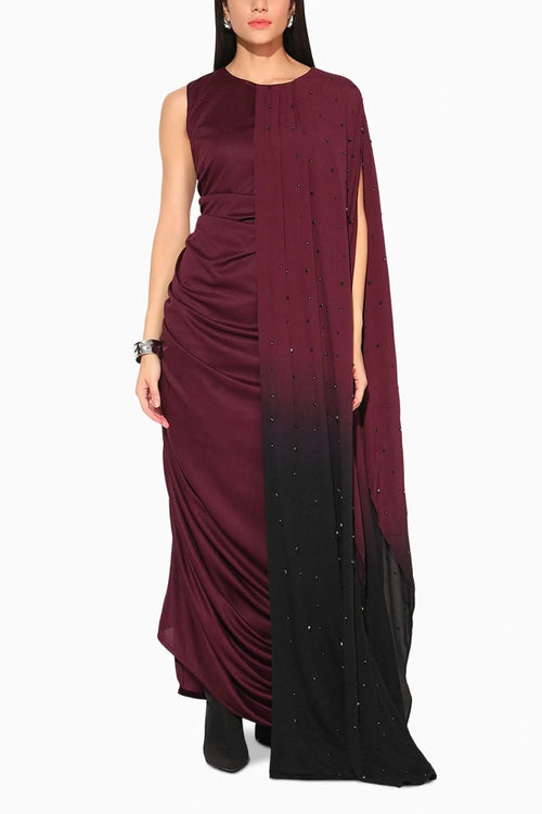 Callistra Maroon Gown