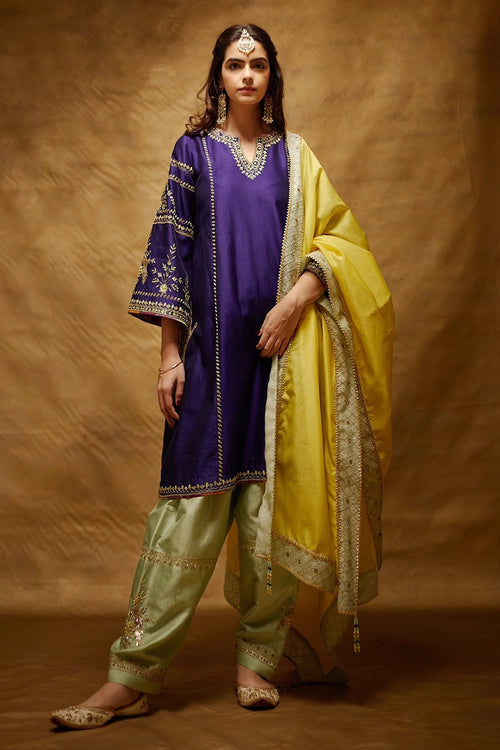 Amna Purple Kurta Set