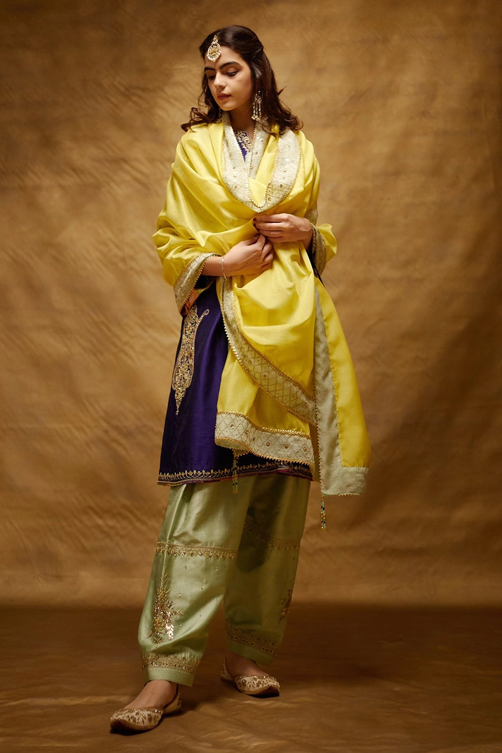 Amna Purple Kurta Set