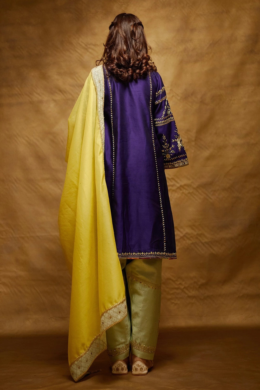 Amna Purple Kurta Set