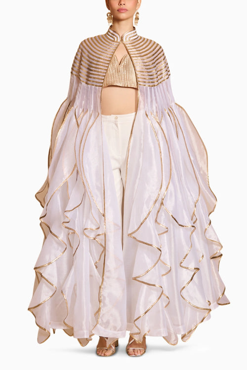 Spectrum Ivory-Gold Cascade Cape