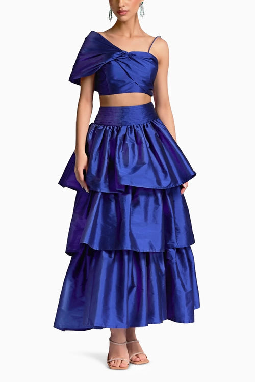 Azura Blue Top and Skirt Set