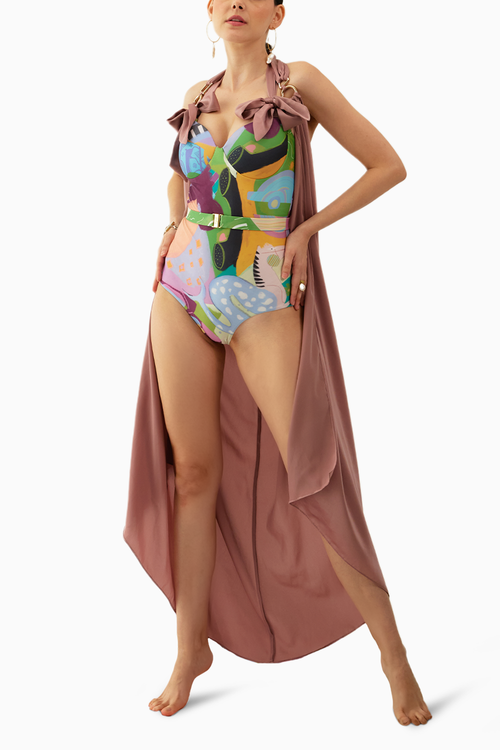Blush Furbelow Sarong 2.0