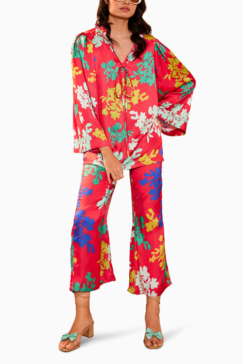Cherry Red Magnolia Co-ord Set