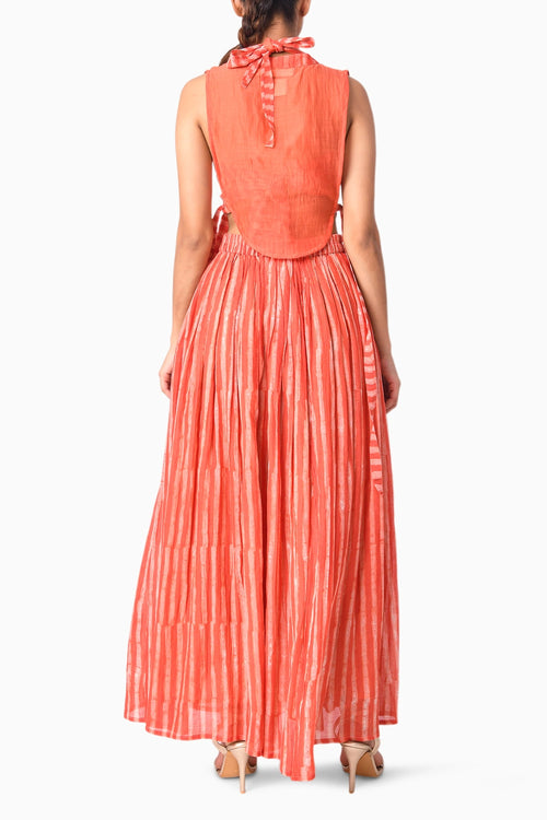 Coral Yoke Shima Tama Co-ord Set