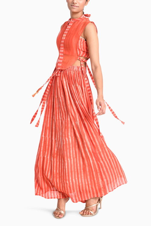 Coral Yoke Shima Tama Co-ord Set