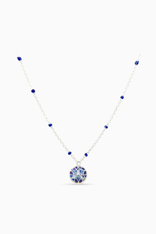 Blue Chaos Charm Neck Chain