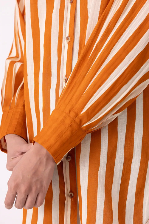 Tori Rust Striped Shirt
