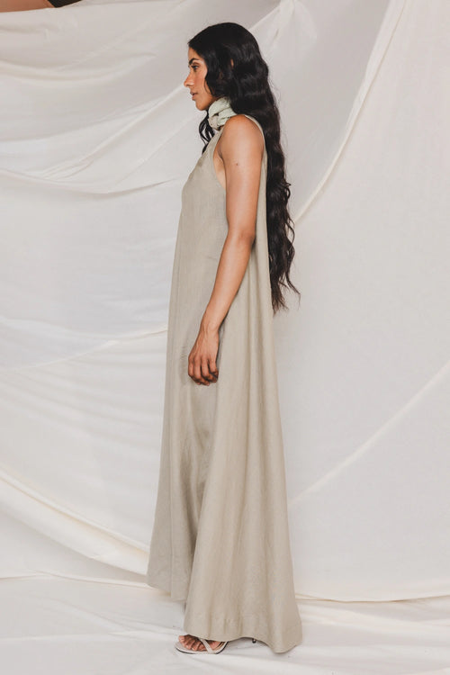 Flora Sage Green Maxi Dress