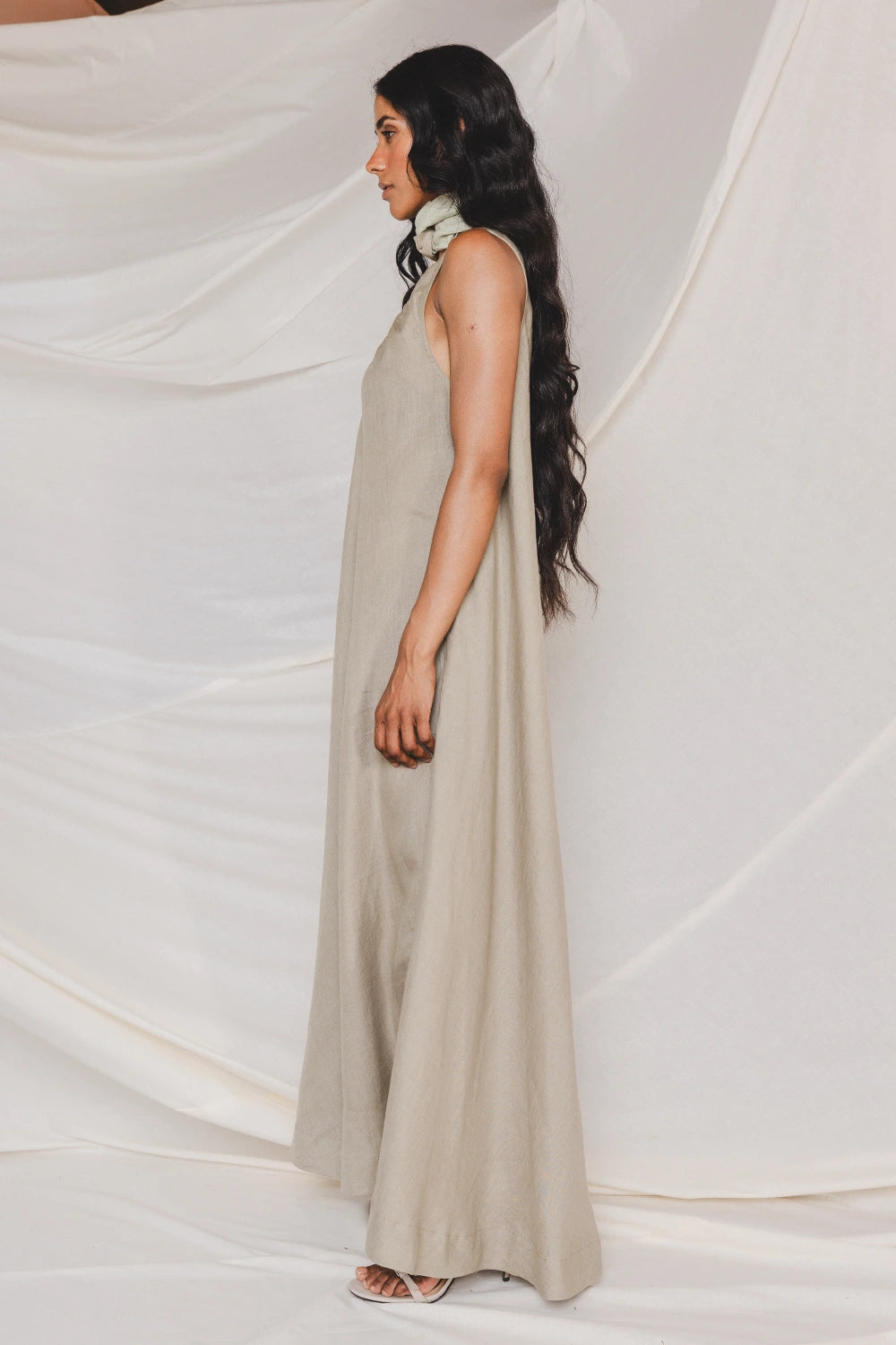 Flora Sage Green Maxi Dress