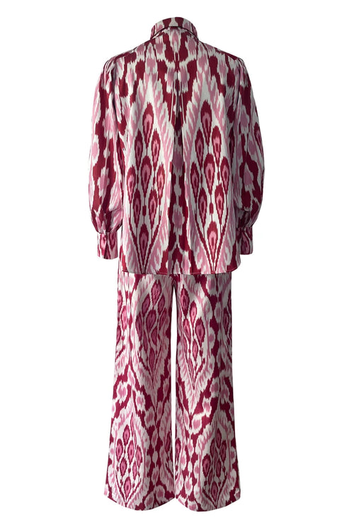 Pink Ikat Handloom Set