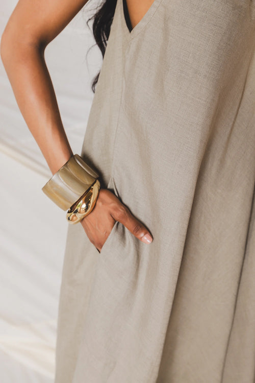 Flora Sage Green Maxi Dress