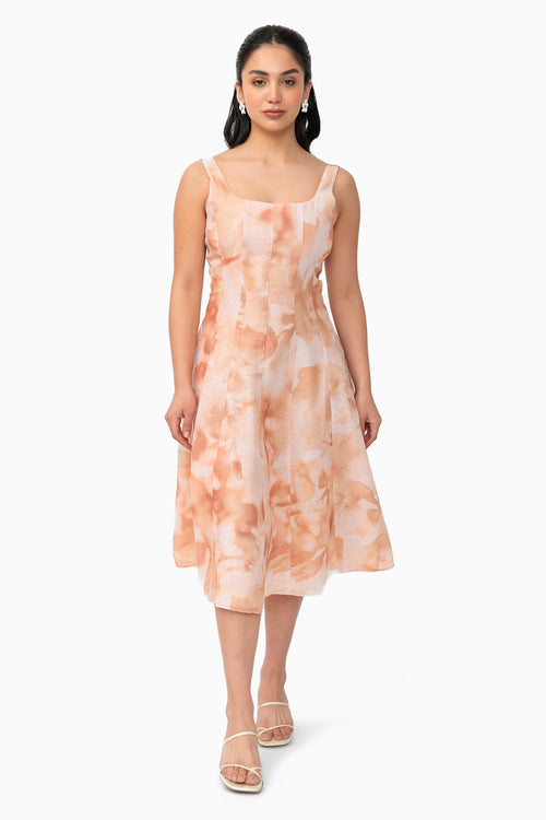 Peach Mira Dress