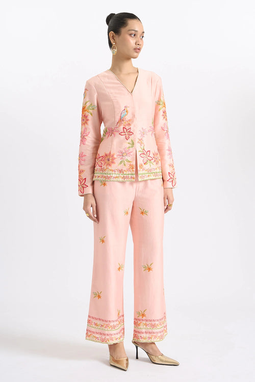 Blush Chanderi Trouser Set
