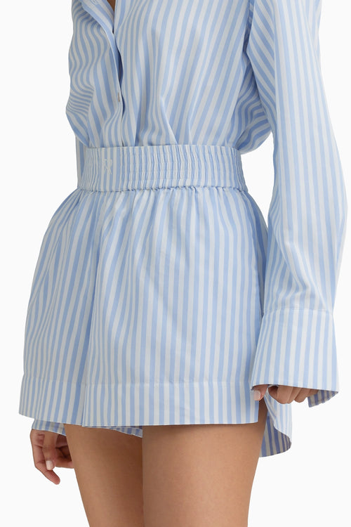 Blue Striped Boxing Shorts