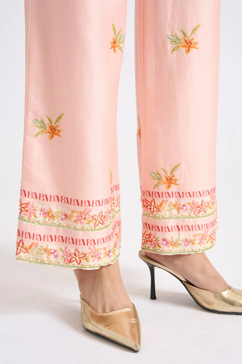 Blush Chanderi Trouser Set