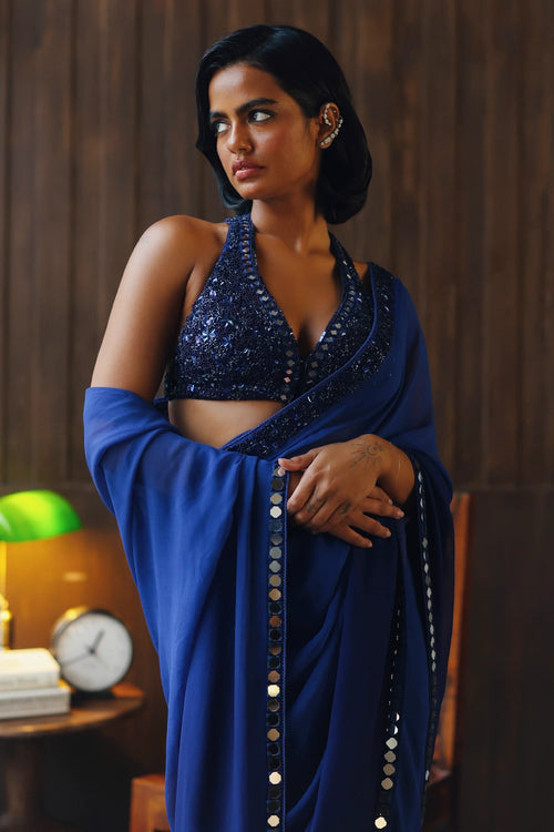 Georgette Ombre Embellished Saree