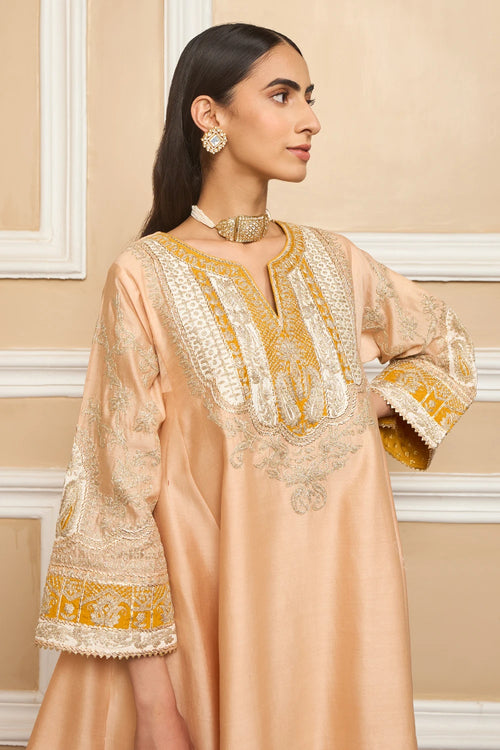 Mohsina Rosepink Short Chauga with Salwar
