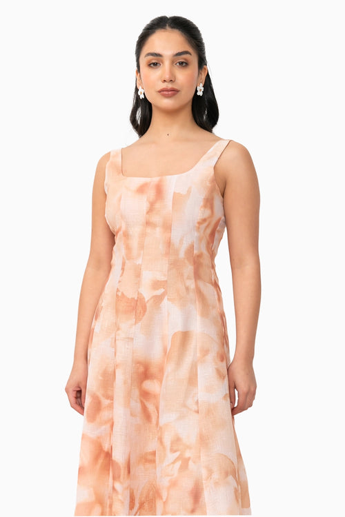 Peach Mira Dress