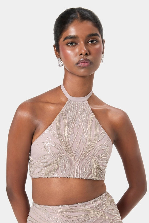 Dusk Embellished Halter Top