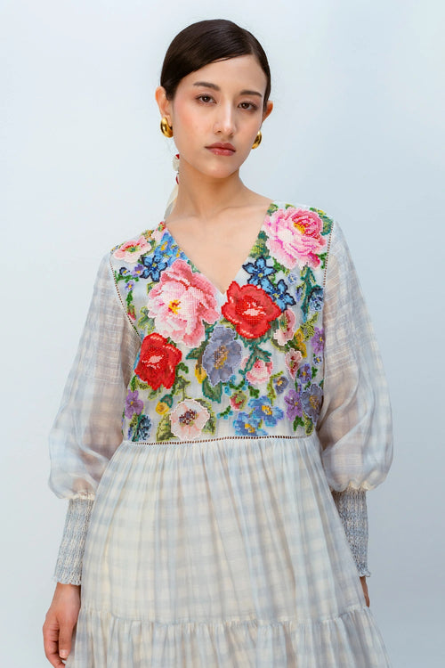 Blue Blooming Dress
