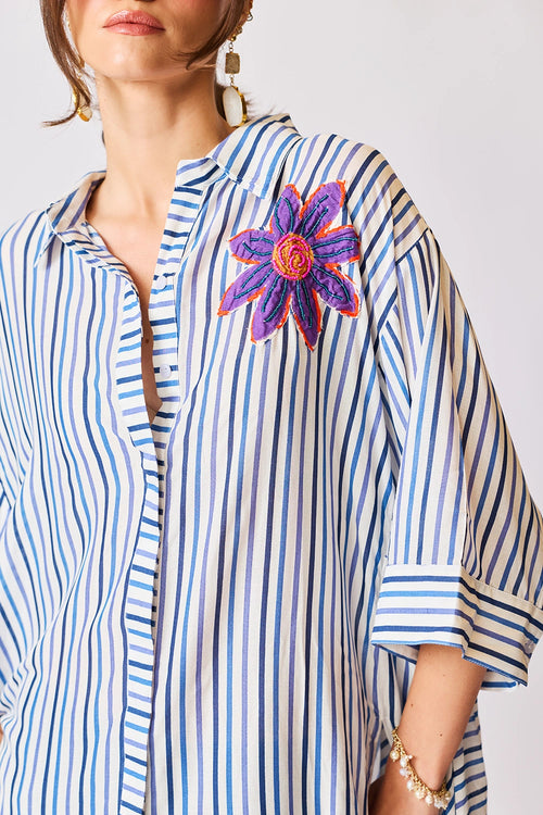 Floral Appliqué Tunic