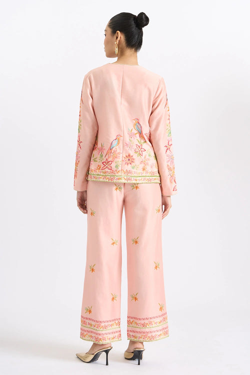 Blush Chanderi Trouser Set