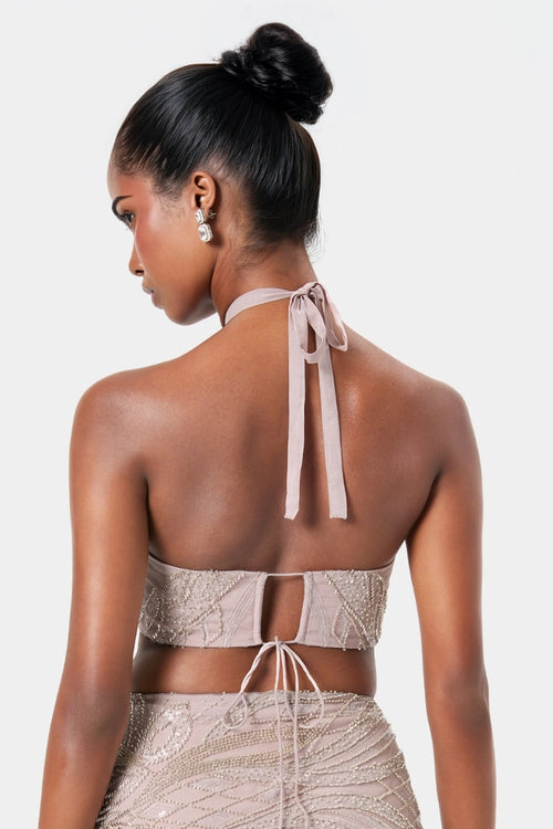 Dusk Embellished Halter Top