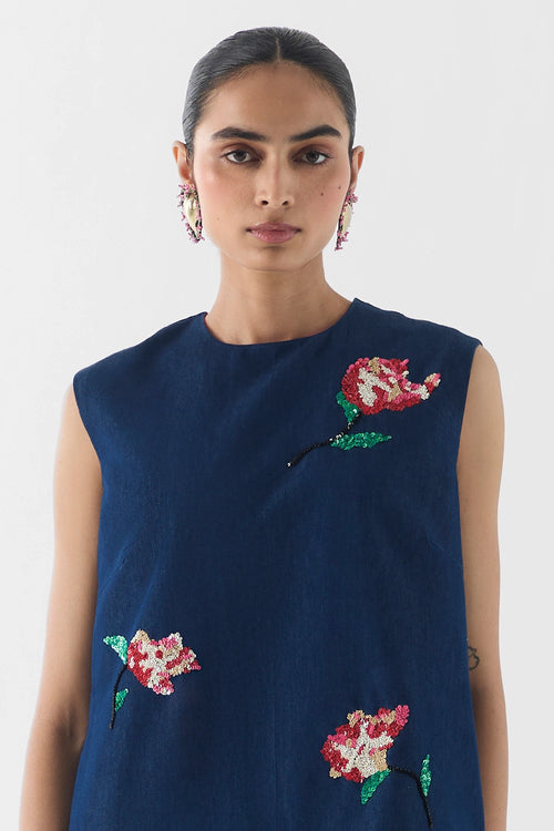 Denim Rose Dress