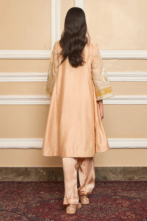 Mohsina Rosepink Short Chauga with Salwar