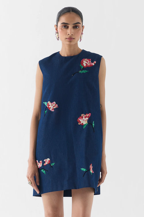 Denim Rose Dress